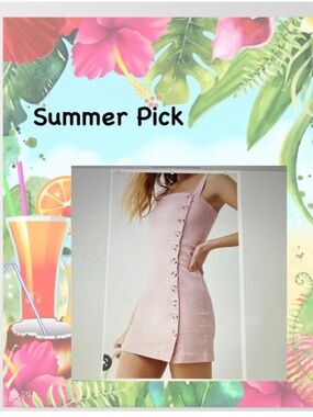 Forever 21 Denim Mini Dress/Pink/Size LARGE